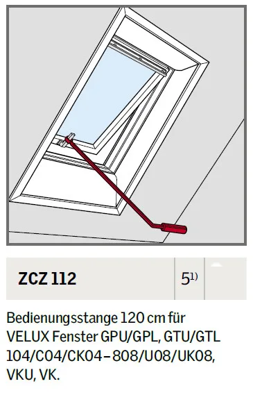 VELUX-Bedienungsstange ZCZ 112