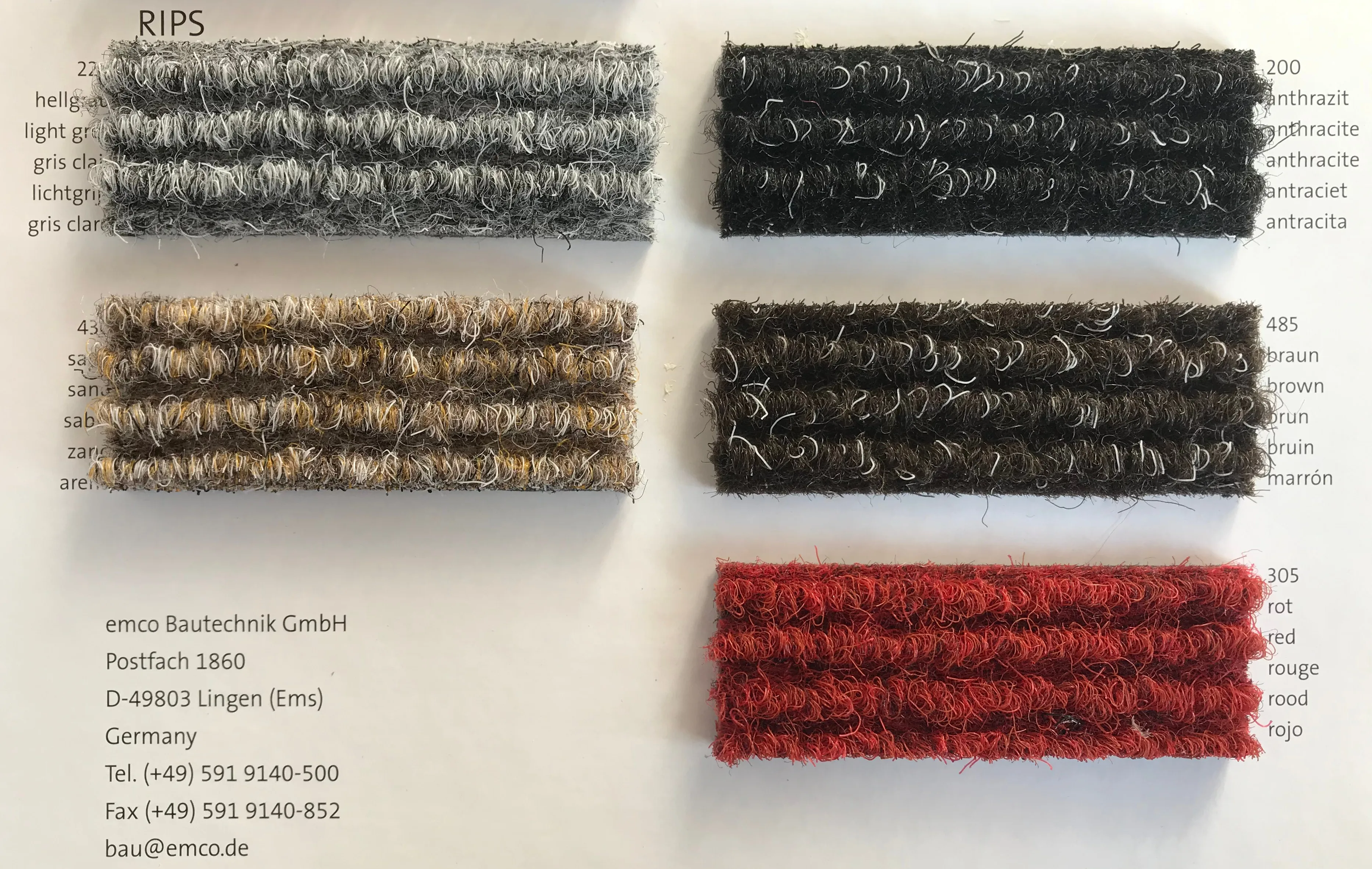 EMCO-Fußmatte 522 R mit Winkelrahmen 120 x 80 cm