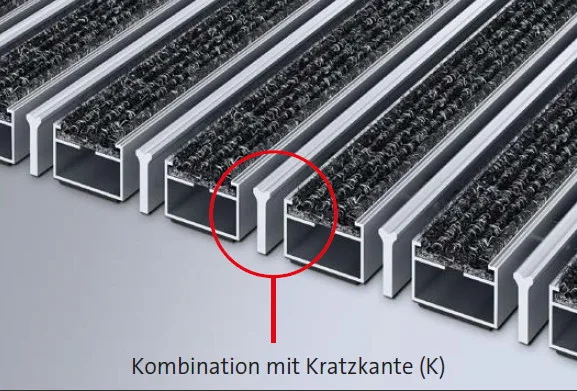 EMCO-Fußmatte 522 RK mit Winkelrahmen 200 x 100 cm