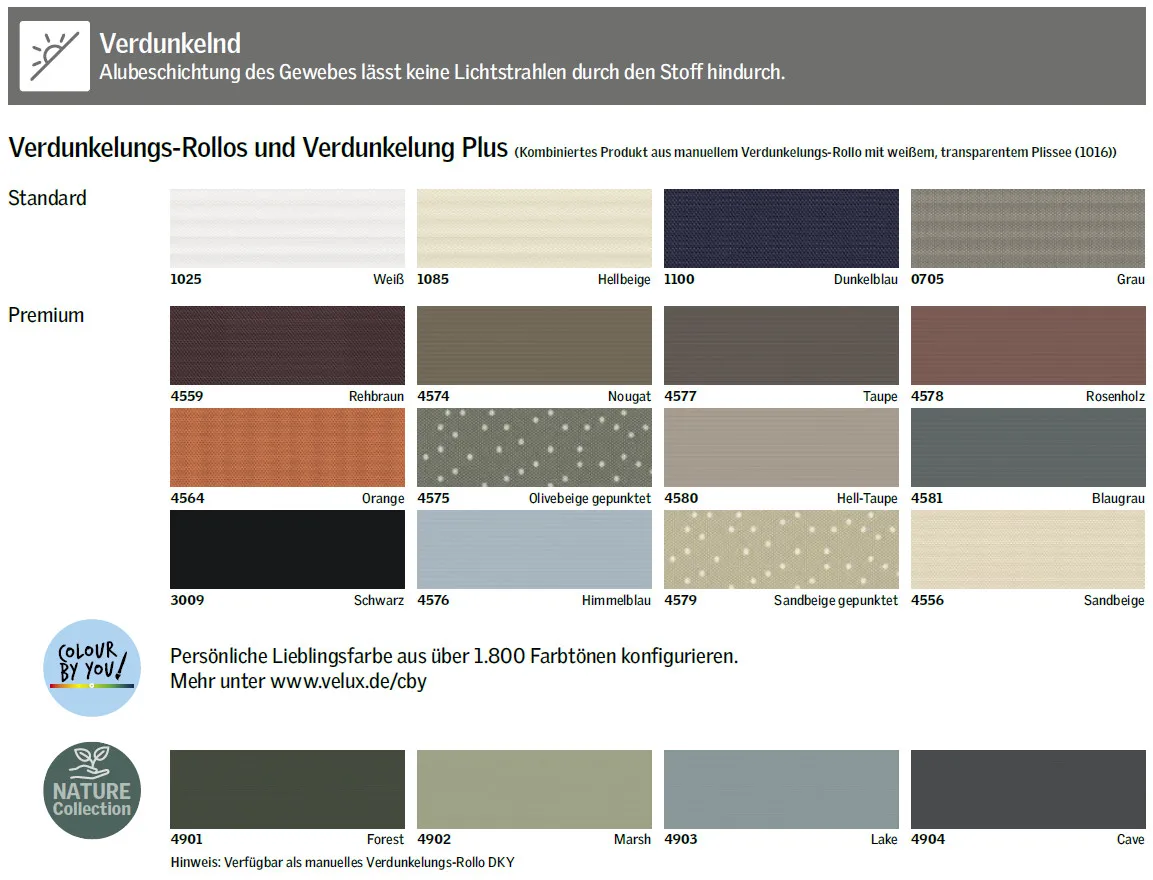VELUX Verdunkelungsrollo DKL für Größe MK06